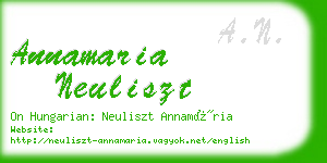 annamaria neuliszt business card